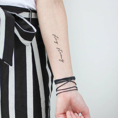 Stay Strong Temporary Tattoo Sticker - OhMyTat