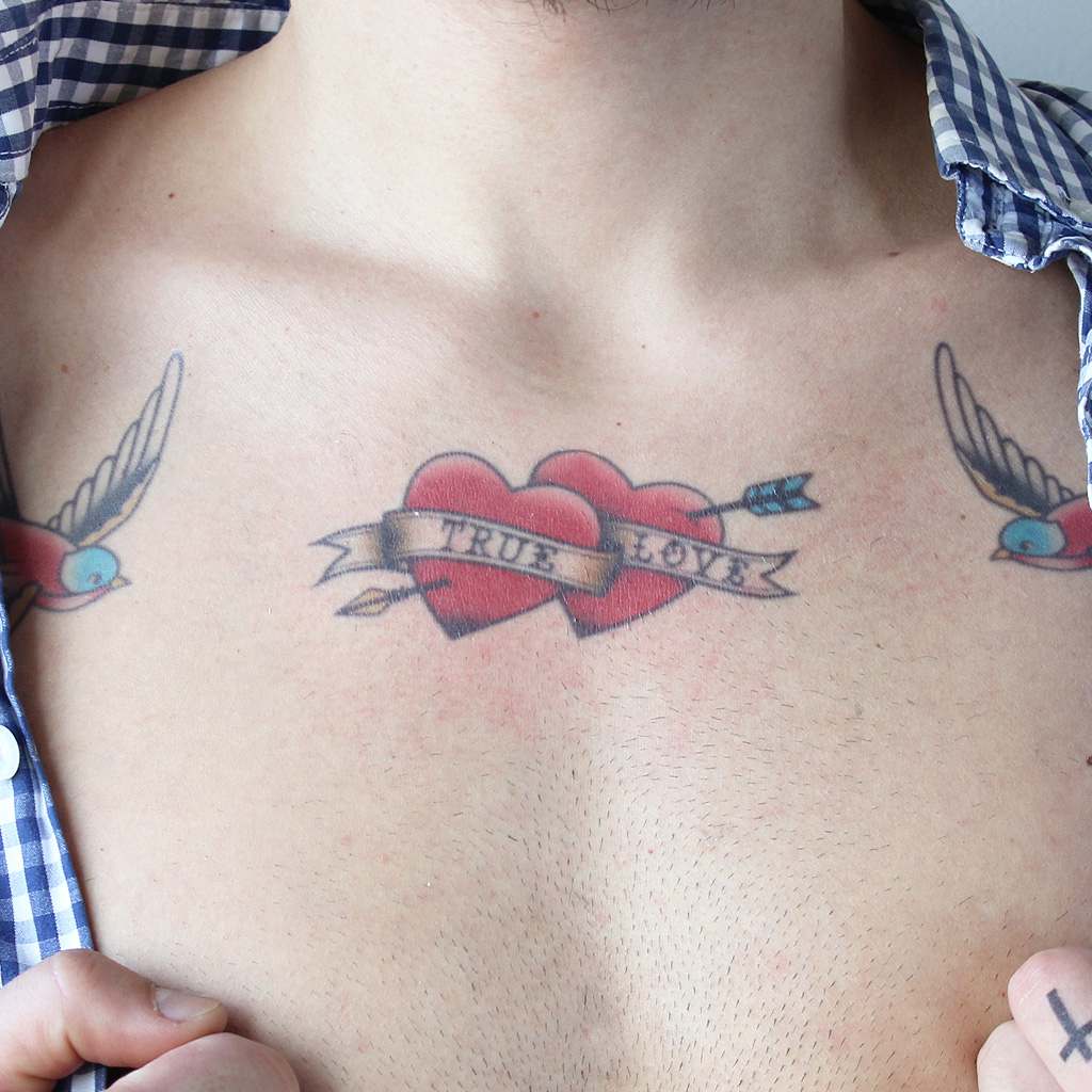 true love traditional temporary tattoo