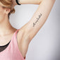 with every heartbeat script temporary tattoo