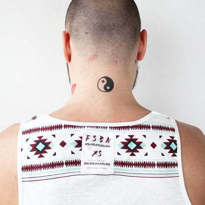 yin yang temporary tattoo