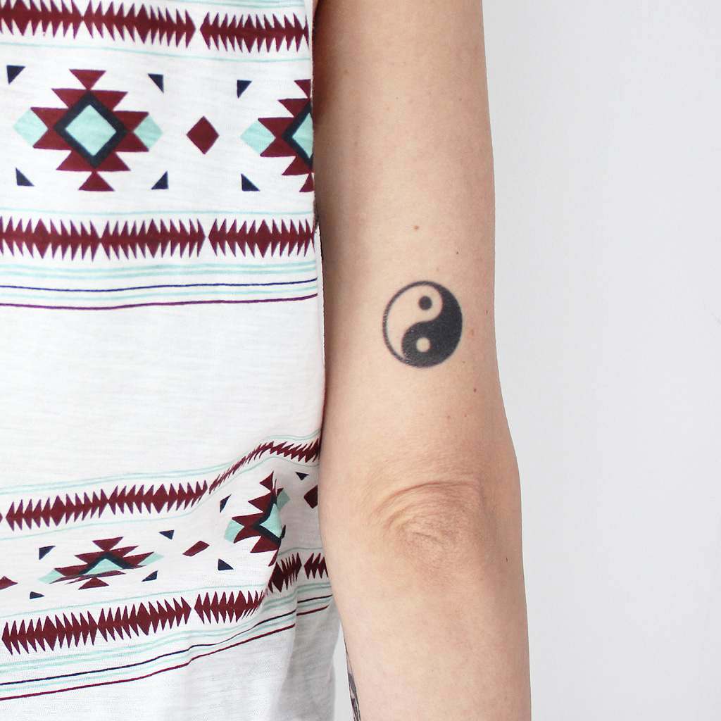 Yin Yang Temporary Tattoo Set (2 tattoos) TattooIcon