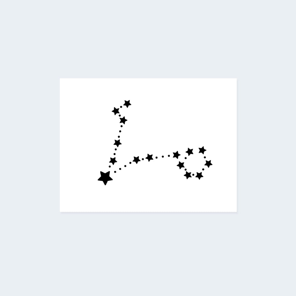 Pisces Constellation Temporary Tattoo Set (2 tattoos) TattooIcon
